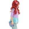 imageSpooktacular Creations Halloween Girls Mermaid Wig Red Long Curly Wig with Star Barrett and Shell Purse for Kids Mermaid Costume Halloween Cosplay Party Accessories
