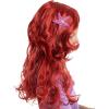 imageSpooktacular Creations Halloween Girls Mermaid Wig Red Long Curly Wig with Star Barrett and Shell Purse for Kids Mermaid Costume Halloween Cosplay Party Accessories