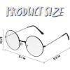 imageSpooktacular Creations Halloween Gold Wizard Glasses Fake Old Men Round Wire Costume Glasses Accessory for Men Women Halloween Dress Up Costume PropBlack
