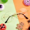 imageSpooktacular Creations Halloween Gold Wizard Glasses Fake Old Men Round Wire Costume Glasses Accessory for Men Women Halloween Dress Up Costume PropGold