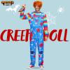 imageSpooktacular Creations Halloween Killer Doll Costume Men Creepy Doll Costume Adult Men for Halloween Dress Up Party Cosplay