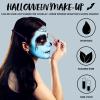 imageSpooktacular Creations Halloween Makeup Face Body Paint Waterproof Foundation Cream Cake Tub Halloween Party Cosplay Clown Sfx Costume and Dress Up Makeup for Adult1 Oz WhiteLight Blue