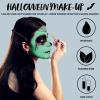 imageSpooktacular Creations Halloween Makeup Face Body Paint Waterproof Foundation Cream Cake Tub Halloween Party Cosplay Clown Sfx Costume and Dress Up Makeup for Adult1 Oz WhiteGreen