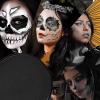 imageSpooktacular Creations Halloween Makeup Face Body Paint Waterproof Foundation Cream Cake Tub Halloween Party Cosplay Clown Sfx Costume and Dress Up Makeup for Adult1 Oz WhiteBlack