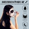 imageSpooktacular Creations Halloween Makeup Face Body Paint Waterproof Foundation Cream Cake Tub Halloween Party Cosplay Clown Sfx Costume and Dress Up Makeup for Adult1 Oz WhiteBlack