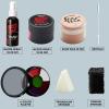 imageSpooktacular Creations Halloween Makeup Kit Face Painting Set6 Colors Bruise Makeup PaletteScar Wax with Spatula ToolFake Blood GelBlood SprayStipple SpongesSFX Costume Cosplay Party for Adult