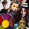 imageSpooktacular Creations Halloween Makeup Palette 3 Colors Face Body Paint Wheel for Adult SFX Zombie Cosplay Baseball Sport Games Dress Up 035 oz White Black Greenred green yellow Violet purple burgundy