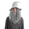 imageSpooktacular Creations Halloween Mens Grey Wizard Curly Wig with Beard Long Gray Funny Father Time Costume Accessory for Adults Cosplay Party Christmas AccessoriesGrey