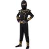 imageSpooktacular Creations Halloween Ninja Costume Ninja Outfit Set for Kids Halloween Costumes for Boys Dress Up PartyBlackgolden