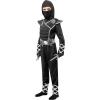 imageSpooktacular Creations Halloween Ninja Costume Ninja Outfit Set for Kids Halloween Costumes for Boys Dress Up PartyBlacksilver