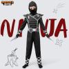 imageSpooktacular Creations Halloween Ninja Costume Ninja Outfit Set for Kids Halloween Costumes for Boys Dress Up PartyBlacksilver