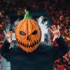 imageSpooktacular Creations Halloween Pumpkin Head Mask Scary Pumpkin Heads for Photoshoot Creepy Face Latex Mask for Kids Boys Girls Adult Halloween Cosplay Costume Accessories Novelty Masquerade Party