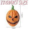 imageSpooktacular Creations Halloween Pumpkin Head Mask Scary Pumpkin Heads for Photoshoot Creepy Face Latex Mask for Kids Boys Girls Adult Halloween Cosplay Costume Accessories Novelty Masquerade Party