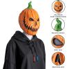 imageSpooktacular Creations Halloween Pumpkin Head Mask Scary Pumpkin Heads for Photoshoot Creepy Face Latex Mask for Kids Boys Girls Adult Halloween Cosplay Costume Accessories Novelty Masquerade Party