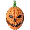 imageSpooktacular Creations Halloween Pumpkin Head Mask Scary Pumpkin Heads for Photoshoot Creepy Face Latex Mask for Kids Boys Girls Adult Halloween Cosplay Costume Accessories Novelty Masquerade Party