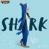 imageSpooktacular Creations Halloween Shark Pajama Adult Shark Costume One Piece Jumpsuit Marine Pajama for Halloween Dress UpBlue