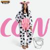 imageSpooktacular Creations Halloween Shark Pajama Adult Shark Costume One Piece Jumpsuit Marine Pajama for Halloween Dress UpPink