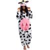 imageSpooktacular Creations Halloween Shark Pajama Adult Shark Costume One Piece Jumpsuit Marine Pajama for Halloween Dress UpPink