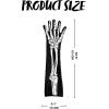 imageSpooktacular Creations Halloween Skeleton Arm Length Gloves for Adult Bone Skull Gloves for Women Men for Halloween Cosplay Parties