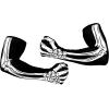 imageSpooktacular Creations Halloween Skeleton Arm Length Gloves for Adult Bone Skull Gloves for Women Men for Halloween Cosplay Parties