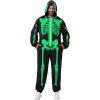 imageSpooktacular Creations Halloween Skeleton Costume Glow in the Dark Men Skeleton Pajama for Halloween Cosplay Themed Party