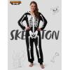 imageSpooktacular Creations Halloween Skeleton Pajama Adult Skeleton Costume OnePiece Jumpsuit for Halloween Cosplay PartyBlack