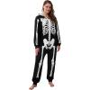 imageSpooktacular Creations Halloween Skeleton Pajama Adult Skeleton Costume OnePiece Jumpsuit for Halloween Cosplay PartyBlack