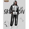 imageSpooktacular Creations Halloween Skeleton Pajama Adult Skeleton Costume Skull Pajama Jumpsuit for Halloween Cosplay PartyBlack