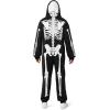 imageSpooktacular Creations Halloween Skeleton Pajama Adult Skeleton Costume Skull Pajama Jumpsuit for Halloween Cosplay PartyBlack