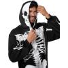 imageSpooktacular Creations Halloween Skeleton Pajama Adult Skeleton Costume Skull Pajama Jumpsuit for Halloween Cosplay PartyBlack
