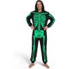 imageSpooktacular Creations Halloween Skeleton Pajama Glow in the Dark Adult Skeleton Costume Jumpsuit for Halloween CosplayBlack