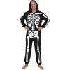imageSpooktacular Creations Halloween Skeleton Pajama Glow in the Dark Adult Skeleton Costume Jumpsuit for Halloween CosplayBlack