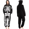 imageSpooktacular Creations Halloween Skeleton Pajama Unisex Skeleton Costume Jumpsuit Pajama for Adult Halloween Themed Parties