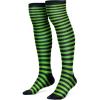 imageSpooktacular Creations Halloween Striped StockingsOver The Knee Striped Thigh StockingsWitch StockingHigh Stocking CostumeGreen