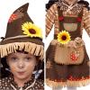 imageSpooktacular Creations Halloween Sunflower Sweet Scarecrow Costume for Girls Kids Pumpkin Scarecrow Dress OutfitBrown