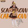 imageSpooktacular Creations Halloween Sunflower Sweet Scarecrow Costume for Girls Kids Pumpkin Scarecrow Dress OutfitBrown