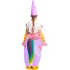 imageSpooktacular Creations Halloween Unicorn Costume Kids Inflatable Riding a Unicorn Colorful Air Blowup Deluxe Set with Hat Rideon Halloween Parties Costumes White 46 YrsPurple