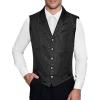 imageSpooktacular Creations Halloween Victorian Steampunk Gothic Suit Vest for Men Classic Black Waistcoat Sleeveless for Cosplay