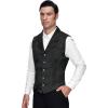 imageSpooktacular Creations Halloween Victorian Steampunk Gothic Suit Vest for Men Classic Black Waistcoat Sleeveless for Cosplay