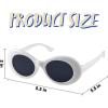 imageSpooktacular Creations Halloween White Circular Sunglasses Oval Goggles Glasses Round Lens Goggle Eyewear Vintage glasses for Kids Men Women Halloween Party Costume Accessory
