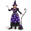 imageSpooktacular Creations Halloween Witch Costume Kids Light Up Witch Dress with Hat and Broom for Girls Toddlers Bat Outfit Set for Halloween Costumes Role Play Parties Purple 3T34 yrsPurple
