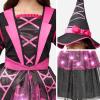 imageSpooktacular Creations Halloween Witch Costume Kids Light Up Witch Dress with Hat and Broom for Girls Toddlers Bat Outfit Set for Halloween Costumes Role Play Parties Purple 3T34 yrsPink