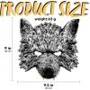 imageSpooktacular Creations Halloween Wolf Mask Scary Animal Half Face Werewolf Masquerade Mask for Adult Women Men Halloween Cosplay Costume Accessories Party Dress Up