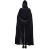 imageSpooktacular Creations Halloween Women Hooded Cape Long Hooded Black Cape Adult Velvet Cloak Women for Halloween PartyBlack