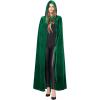 imageSpooktacular Creations Halloween Women Hooded Cape Long Hooded Black Cape Adult Velvet Cloak Women for Halloween PartyGreen
