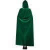 imageSpooktacular Creations Halloween Women Hooded Cape Long Hooded Black Cape Adult Velvet Cloak Women for Halloween PartyGreen