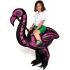 imageSpooktacular Creations Inflatable Costume for Kids Flamingo Air Blow Up Costume Rideon Skeleton Flamingo for Halloween Parties