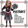 imageSpooktacular Creations Kids Halloween Cheerleader Costume Zombie Cheerless Costume for Girls Dead Cheer Outfit ToddlersBlack