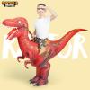 imageSpooktacular Creations Kids Halloween Raptor Inflatable Costume LED Eyes Ride Raptor Dinosaur Blow Up for Halloween PartyRed