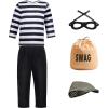 imageSpooktacular Creations Kids Robber Costume Burglar Shirt Pants Unisex Bank Robber Costume for Halloween Dress Up